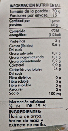 Imagen 2 de 2 de Arroz Inflado 450g Sano Mundo