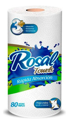 Toallin Rosal Towels Rollo 80 Hjs (bulto De 24)