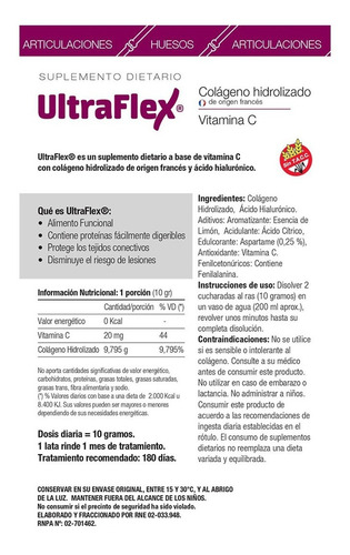 Imagen 3 de 5 de Colageno Hidrolizado Ultraflex Pack X 3 Unidades