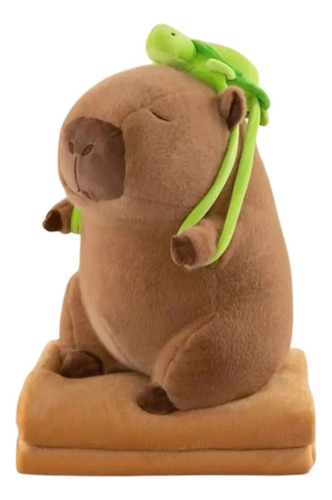 Peluche Capibara Con Manta Ultra Suavidad Marrón