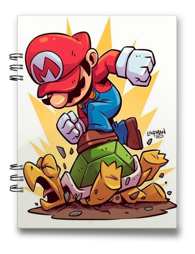 Cuaderno Mario Bros 15x20 Cms 100 Hojas