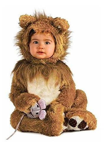 Romie Unisex-baby Infant Noah Ark Lion Lion Romper, Marrón /
