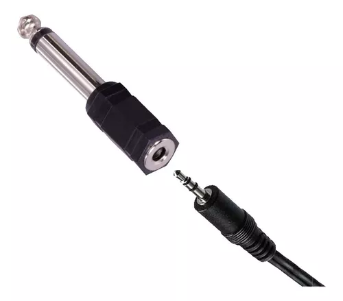 Adaptador Mini Plug Auxiliar 3,5 A Plug Grande 6,5mm Mono