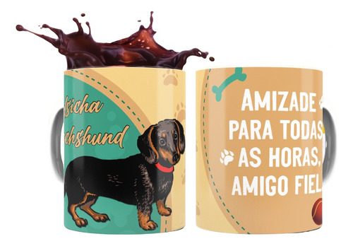 Caneca Personalizada Amante Dos Animais Salsicha Dachshund