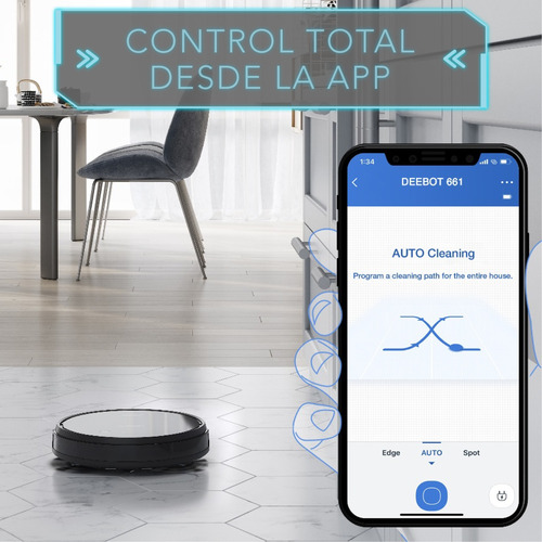 Imagen 8 de 12 de Robot Aspiradora Trapeadora Ecovacs Deebot 661 Con Wifi