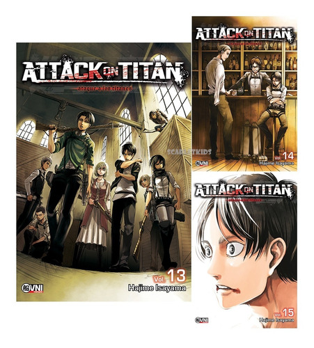 Manga Attack On Titan 3 Tomos Elegi Tu Tomo Ovni Scarletkids