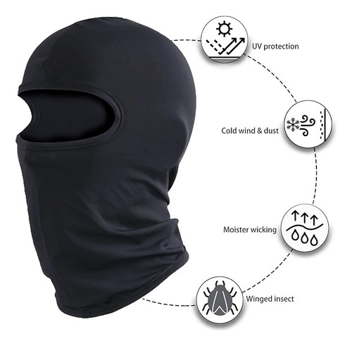 Pack 6 Balaclava Pasamontaña Polliester Deporte Moto Bici