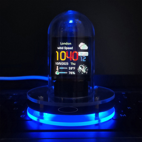 Reloj Despertador Inteligente Con Tubo Nixie Con Conexión Wi