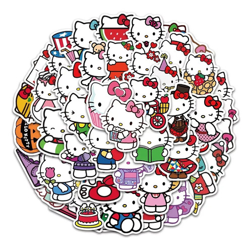 Hello Kitty - Set De 50 Stickers / Calcomanias / Pegatinas