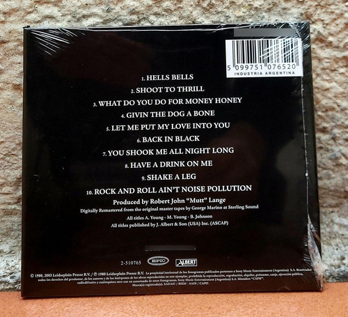 Imagen 2 de 2 de Ac/dc (back In Black, Cd Remaster) Iron Maiden, Metallica.