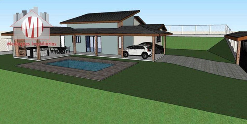 Imagem 3 de 16 de Linda Chácara Em Condomínio Fechado, Fase De Construção, Com 3 Dormitórios, Piscina, À Venda, 1000 M² Por R$ 640.000 - Santa Fé - Pinhalzinho/sp - Ch1056