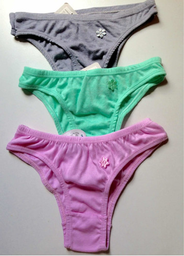 Set 3 Pantys Importadas Algodón 100 % Nuevas-lencería Fina.