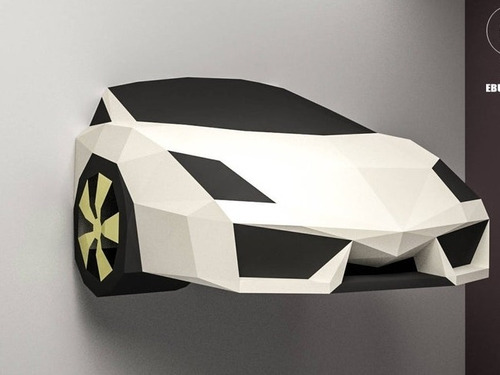 Carro Lamborghini Pared Papercraft Pdf (Reacondicionado)