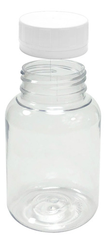 Pote Para Cápsulas Pet 150ml C/ Tampa Lacre (20 Unidades) Sabor Cristal C/ Branco