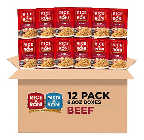 Rice A Roni, Carne De Res, Cajas De 6.8 Onzas (paquete De