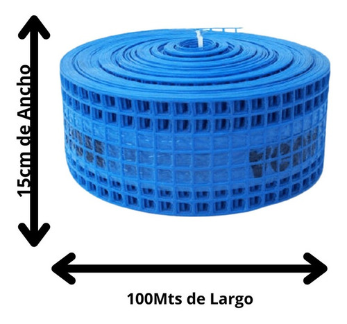 Imagen 2 de 4 de Malla De Advertencia Para Caño De Agua Azul 15cm X 100mt