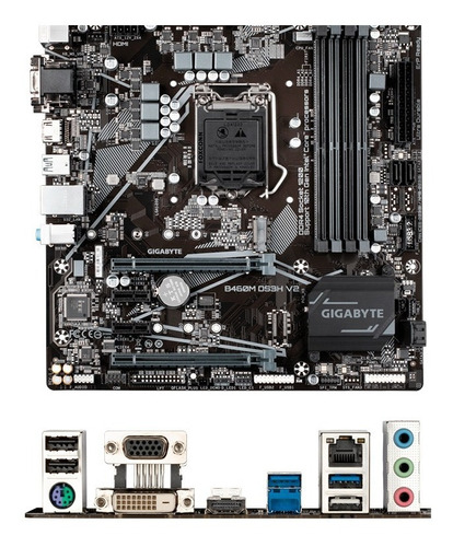 Motherboard Gigabyte B460m Ds3h V2 (rev. 1.0) Lga1200, Vga, 