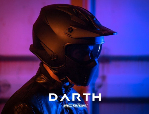 Imagem 3 de 10 de Capacete Norisk Darth Fs726x Preto Fosco Fosco 4 Em 1