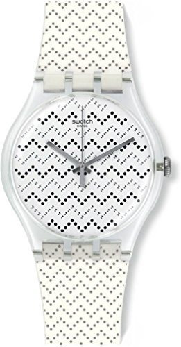 Swatch Suok118 Wavey Dots Correa De Silicona Blanca Reloj