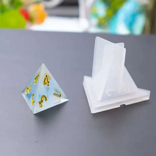 10 Unids/set Molde Epoxi Transparente Resina Uv Diy Dados Mo
