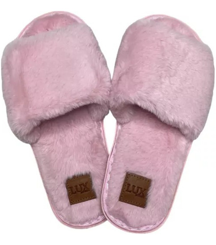 Pantufla Chancleta Zueco Sin Talon Piel Peluche Premium