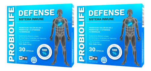 Wpn Wellness X2 Probiolife Defense Sistema Inmune 30cap 3c