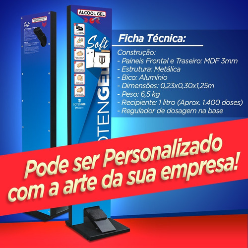 Imagem 5 de 6 de Display Suporte Dispenser Para Álcool Em Gel Personalizador