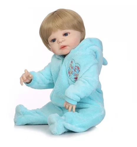 Bebê Reborn Menino Corpo De Silicone 55cm - 12x Sem Juros