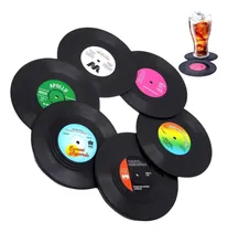 Comprar Posavasos 6 Posavasos De Disco De Vinilo Para Bebidas, De De