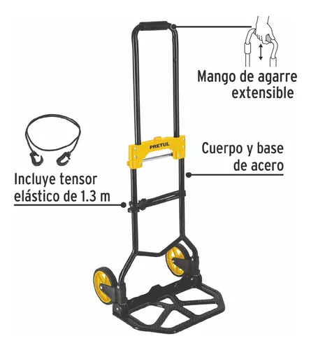 Carretilla Plegable Aluminio / Acero Con Plataforma Extensible