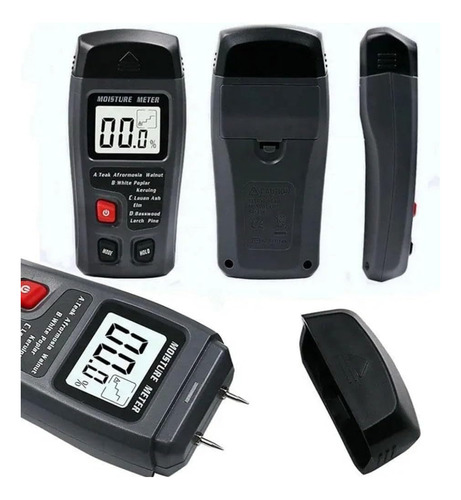 Medidor De Umidade Madeira 2 Pinos Display Lcd Digital