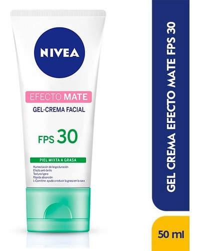 Gel Crema Facial Nivea Efecto Mate Fps30 X 50ml