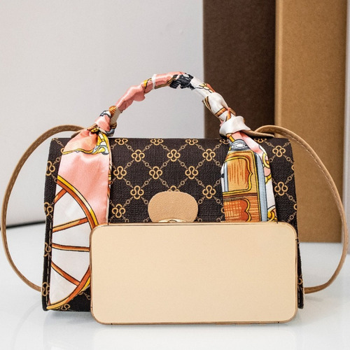 Bolso Bandolera Cuadrado Pequeño Estampado Elegante