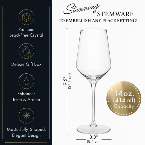 Elixir Glassware Juego De Copas De Vino De 4-13 Oz - Copas D