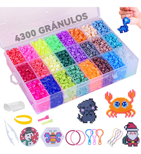 Hama Beads - Tubos De Planchado (4,300 Piezas, 24 Colores)