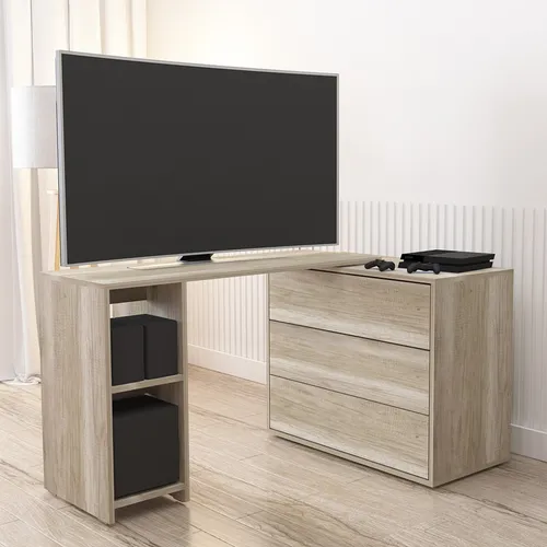 Mesa Rack Tv Lcd Escritorio Bahiut Giratorio