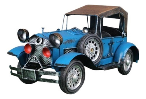 Modelo De Coche Clásico De Hojalata Azul Vintage