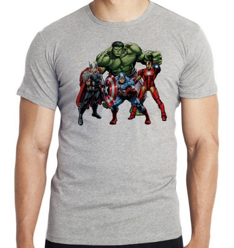Camiseta Infantil Kids Avengers Vingadores Marvel Hulk Thor