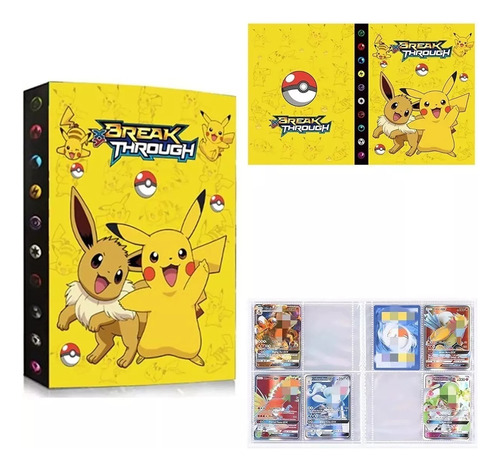 Álbum Para Cartas Pokémon Pikachu Eevee