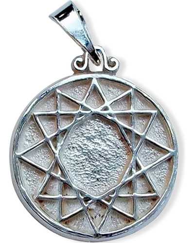 Estrella De 12 Puntas Amuleto De Protección En Plata 925