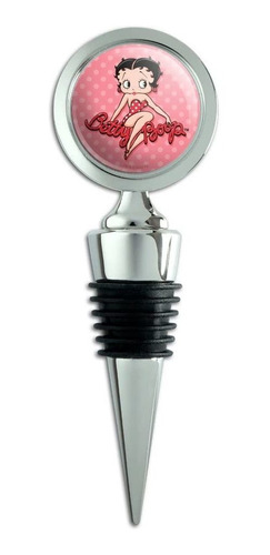 Betty Boop Pink Polka Dots Wine Bottle Stopper