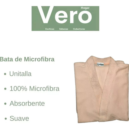 Bata De Microfibra Vero Hogar Unitalla