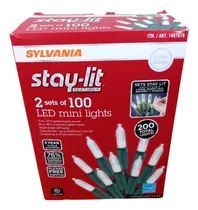 Comprar Luces De Navidad 2 Sets De 100 Luces Blancas Led Sylvania