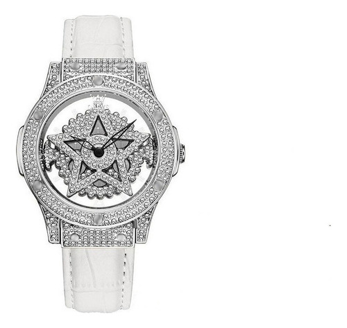 Reloj De Cuarzo Olevs 9938 De Moda Con Piel Y Diamantes
