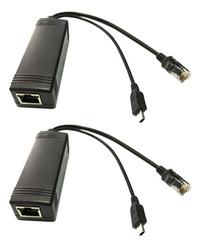 2x Adaptador Atual Driver Poe Conversor Sobre Ethernet 48v A