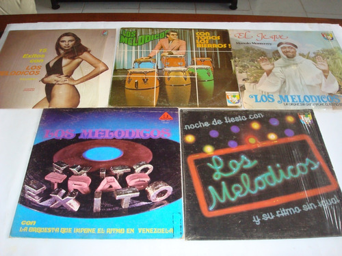 Kit (5) Discos De Vinil De Los Melodicos: El Jeque / Exitos