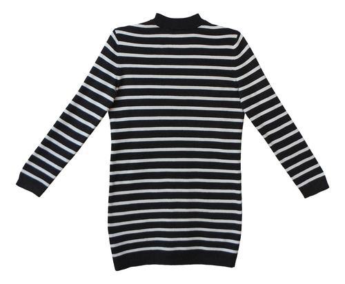 Sweeter Vestido Marca H&m, Rayas Gris Oscuro Talle M Holgado (Usado)