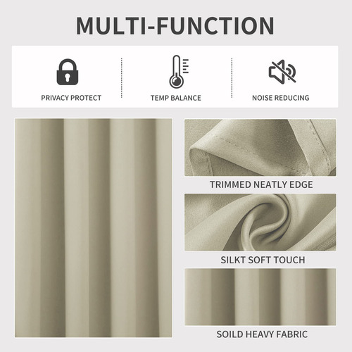 Conjunto De 2 Painéis Blackout Curtains Joydeco 274 Cm De Co