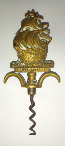 Antiguo Destapa Corcho Made In England  Elizabethan Galleon 