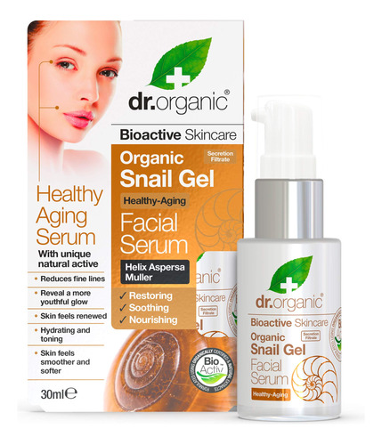 Organic Doctor Organic Snail Gel Facial Serum, 1.1 Onzas Liq